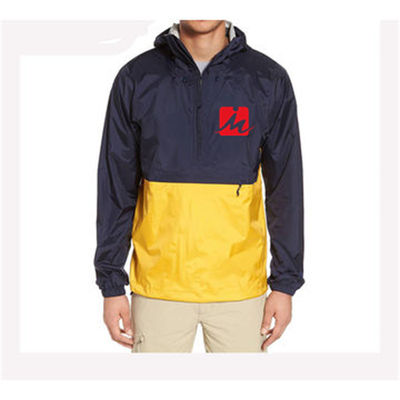 Rivestimenti impermeabili su misura Autumn Hooded Pullover Windbreaker della giacca a vento