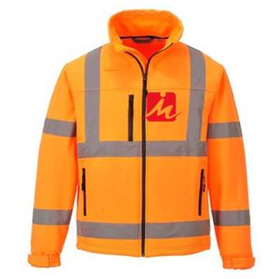 Rivestimento riflettente molle di Softshell di sicurezza degli alti indumenti di visibilità EN471