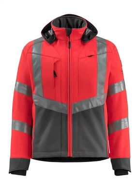 Rivestimenti impermeabili di colori di colori fluorescenti del rivestimento del softshell degli uomini dei rivestimenti del softshell riflettente degli abiti da lavoro