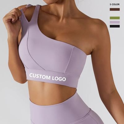 Tracolla singola obliqua Donna Yoga Fitness Biancheria intima Tubo di supporto ad alto impatto