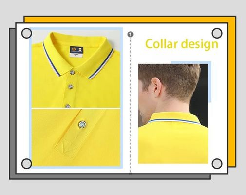Polo Quick Dry Collared Shirts 100% degli uomini delle camice di cotone del poliestere