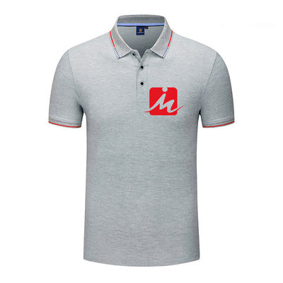 Le magliette casuali del cotone degli uomini dell'OEM hanno tricottato il golf respirabile Polo Shirts