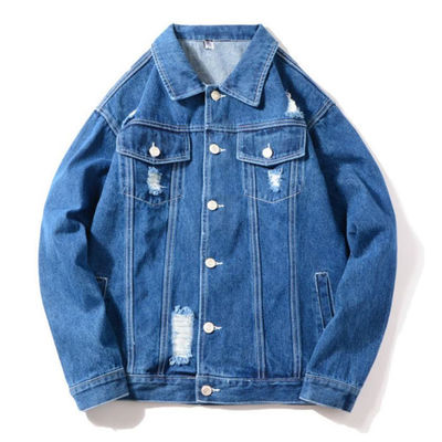 Rivestimento di guida casuale di Streetwear dei rivestimenti del denim del ricamo del cotone del poliestere