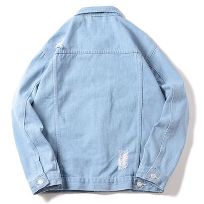 Rivestimento di guida casuale di Streetwear dei rivestimenti del denim del ricamo del cotone del poliestere