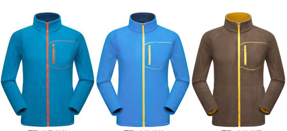 Usura di uomini del poliestere dello zip del rivestimento del vello di inverno di sport all'aperto