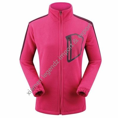 Il rivestimento classico dell'inverno di sport di Mountainnering per le donne zippa sul rivestimento spesso del vello del poliestere