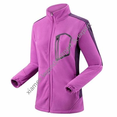 Il rivestimento classico dell'inverno di sport di Mountainnering per le donne zippa sul rivestimento spesso del vello del poliestere