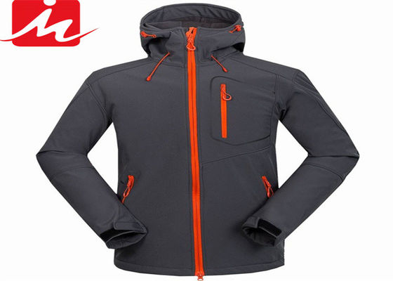 Rivestimento dell'elastam del poliestere degli uomini all'aperto di inverno dei rivestimenti impermeabili di Softshell dell'idrorepellente
