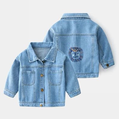 rivestimento all'ingrosso della molla del reclye e del denim dei ragazzi casuali di autunno per i bambini