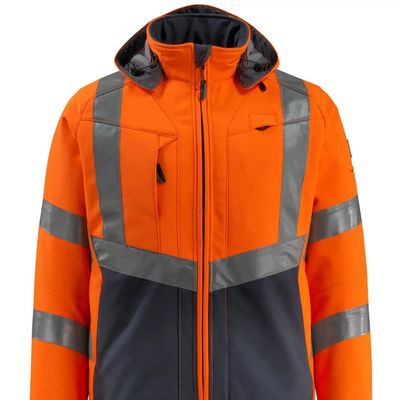 Rivestimenti impermeabili di colori di colori fluorescenti del rivestimento del softshell degli uomini dei rivestimenti del softshell riflettente degli abiti da lavoro