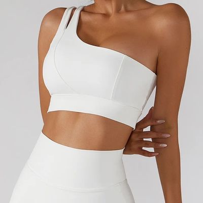 Tracolla singola obliqua Donna Yoga Fitness Biancheria intima Tubo di supporto ad alto impatto