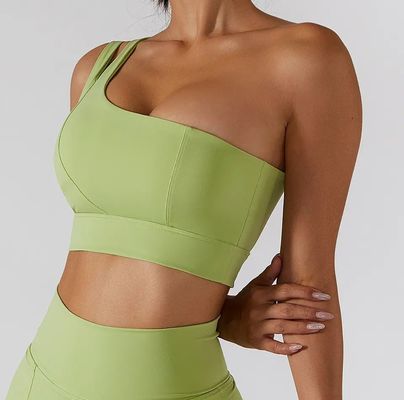 Tracolla singola obliqua Donna Yoga Fitness Biancheria intima Tubo di supporto ad alto impatto