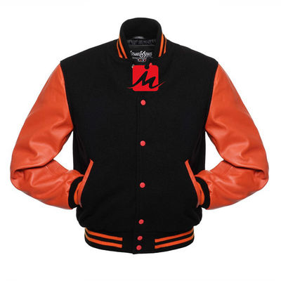 Rivestimento lungo su ordinazione della squadra di college di baseball della manica del ricamo dei rivestimenti respirabili del denim